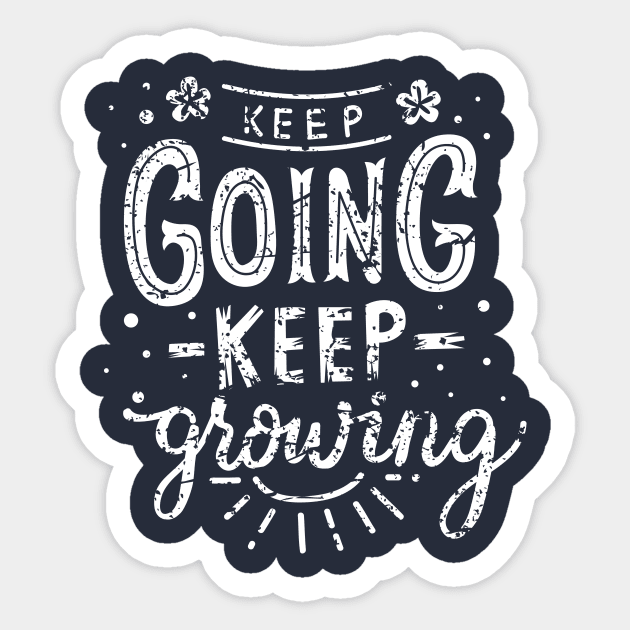 Keep Going distress Sticker by infinitespacebunny